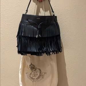 Ralph Lauren black leather handbag